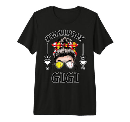Baseball Grandma Ballpark Gigi T-Shirt - Minimalist Print for Adults - T-Shirt, Sweatshirt, Hoodie