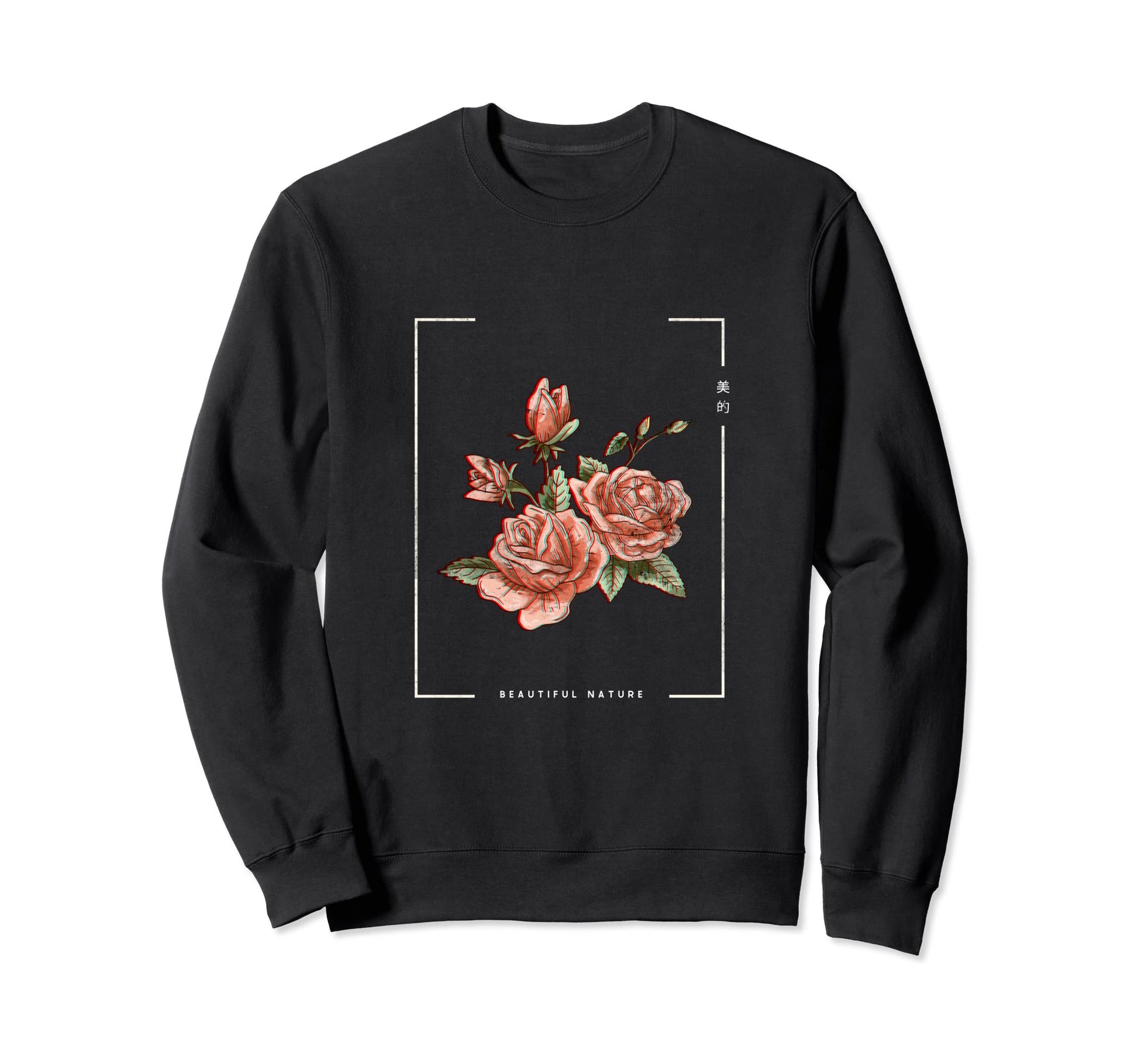 Japanese Aesthetic Vaporwave Nature Sweatshirt - Unique Graphic Men Women - T-Shirt, Sweatshirt, Hoodie
