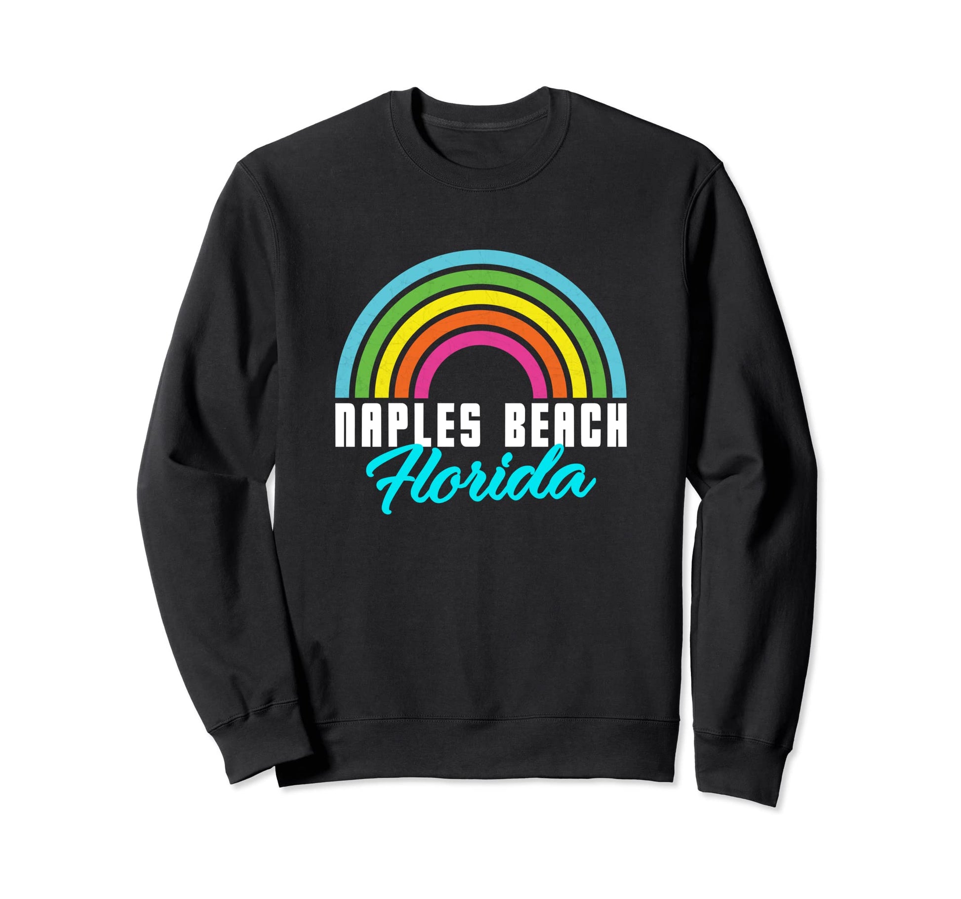Naples Rainbow Naples 80S Summer Sweatshirt - Trendy Graphic for Adults - T-Shirt, Sweatshirt, Hoodie