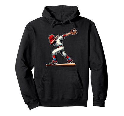 Funny Dabbing Dab Baseball Player Fan Hoodie - Streetwear Style Men Women - T-Shirt, Sweatshirt, Hoodie