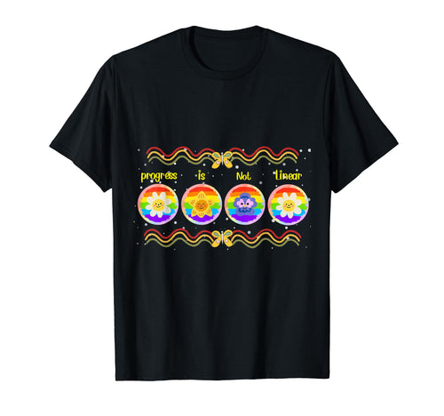 Progress Is Not Linear Rainbow T-Shirt - Custom Art Print Men Women - T-Shirt, Sweatshirt, Hoodie