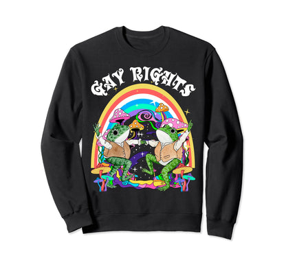 Rainbow Say Gay Frog Toad Human Sweatshirt - Graphic Print for Adults - T-Shirt, Sweatshirt, Hoodie