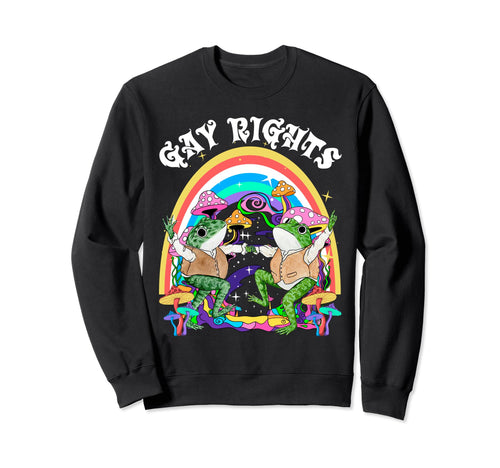 Rainbow Say Gay Frog Toad Human Sweatshirt - Graphic Print for Adults - T-Shirt, Sweatshirt, Hoodie