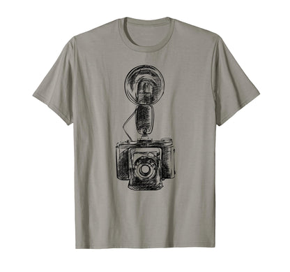 Photography Lovers Camera Sketch T-Shirt - Graphic Print for Adults - T-Shirt, Sweatshirt, Hoodie