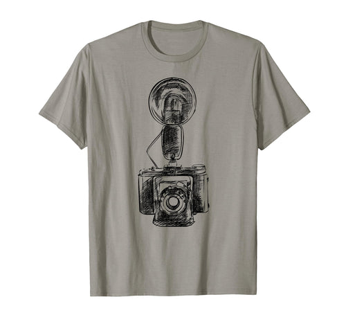 Photography Lovers Camera Sketch T-Shirt - Graphic Print for Adults - T-Shirt, Sweatshirt, Hoodie