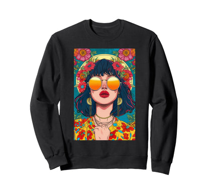 Boho And Flowers Art Magic Nature Sweatshirt - Fun Novelty Design Men Women - T-Shirt, Sweatshirt, Hoodie