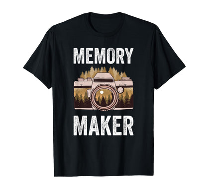 Memory Maker Photography Camera T-Shirt - Minimalist Print Men Women - T-Shirt, Sweatshirt, Hoodie