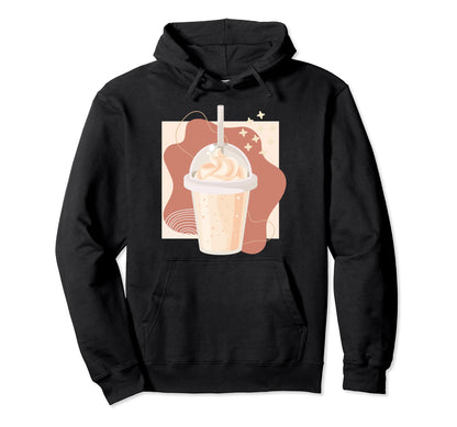 Boho Vanilla Milkshake Iced Latte Coffee Hoodie - Aesthetic Graphic Unisex - T-Shirt, Sweatshirt, Hoodie