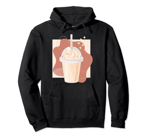 Boho Vanilla Milkshake Iced Latte Coffee Hoodie - Aesthetic Graphic Unisex - T-Shirt, Sweatshirt, Hoodie