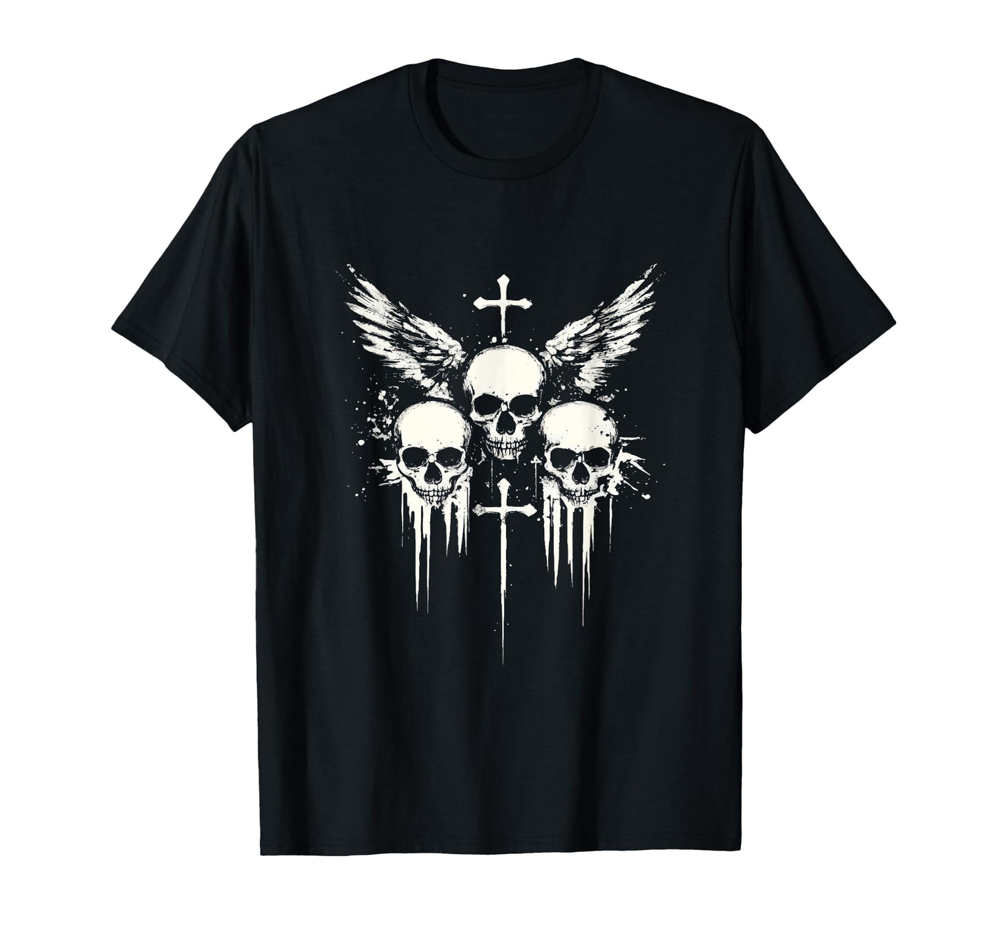Skull Cross Goth Gothic Emo Alt T-Shirt - Casual Everyday Wear Men Women - T-Shirt, Sweatshirt, Hoodie