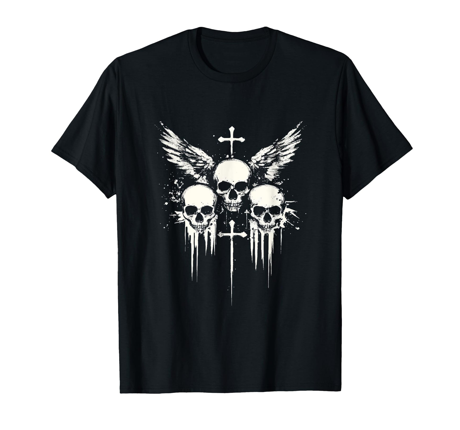 Skull Cross Goth Gothic Emo Alt T-Shirt - Casual Everyday Wear Men Women - T-Shirt, Sweatshirt, Hoodie