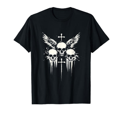Skull Cross Goth Gothic Emo Alt T-Shirt - Casual Everyday Wear Men Women - T-Shirt, Sweatshirt, Hoodie