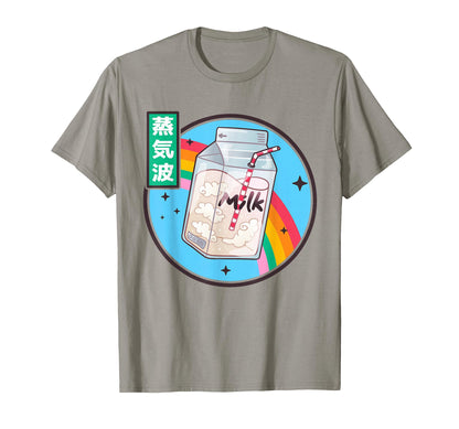 Japan Milk Carton Kawaii Rainbow Anime T-Shirt - Graphic Print for Adults - T-Shirt, Sweatshirt, Hoodie
