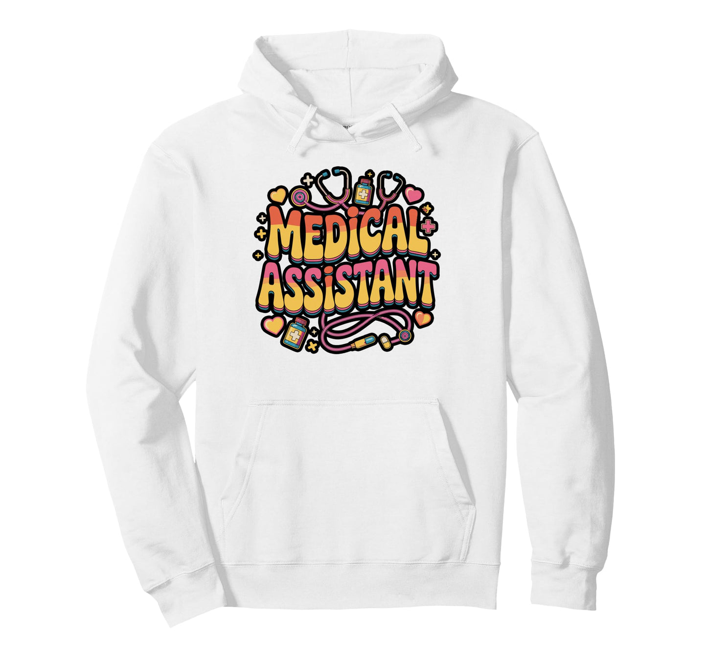 Rainbow Medical Assistant Pride Hoodie - Casual Everyday Wear Unisex - T-Shirt, Sweatshirt, Hoodie