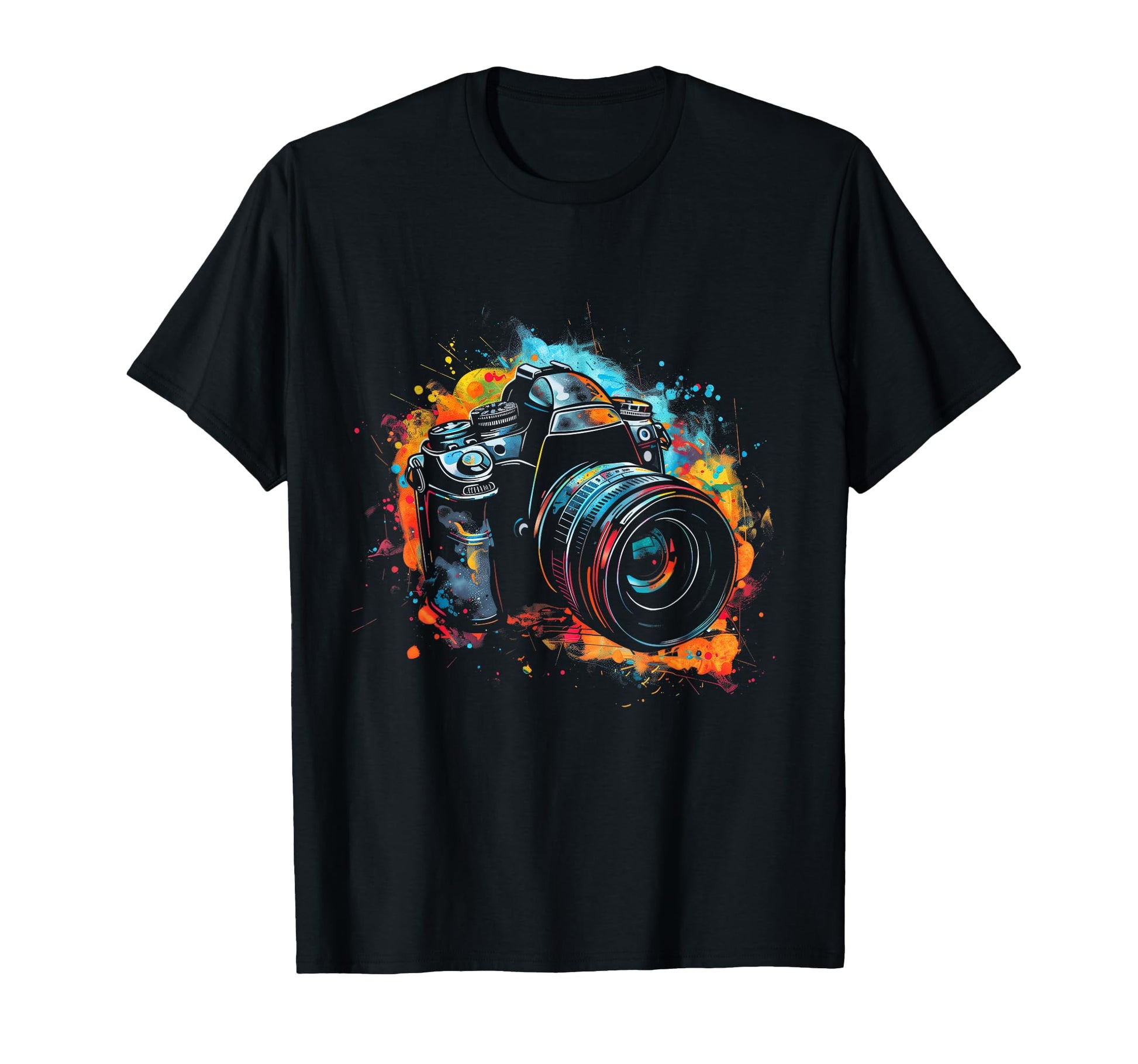 Camera Photography Watercolor Art T-Shirt - Aesthetic Graphic Unisex - T-Shirt, Sweatshirt, Hoodie