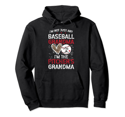 Im Baseball Pitcher Grandma Baseball Hoodie - Novelty Apparel Unisex - T-Shirt, Sweatshirt, Hoodie