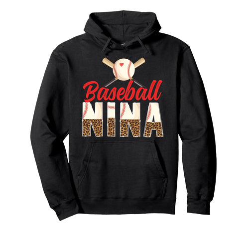 Baseball Nina Leopard Nina Baseball Hoodie - Casual Everyday Wear Unisex - T-Shirt, Sweatshirt, Hoodie
