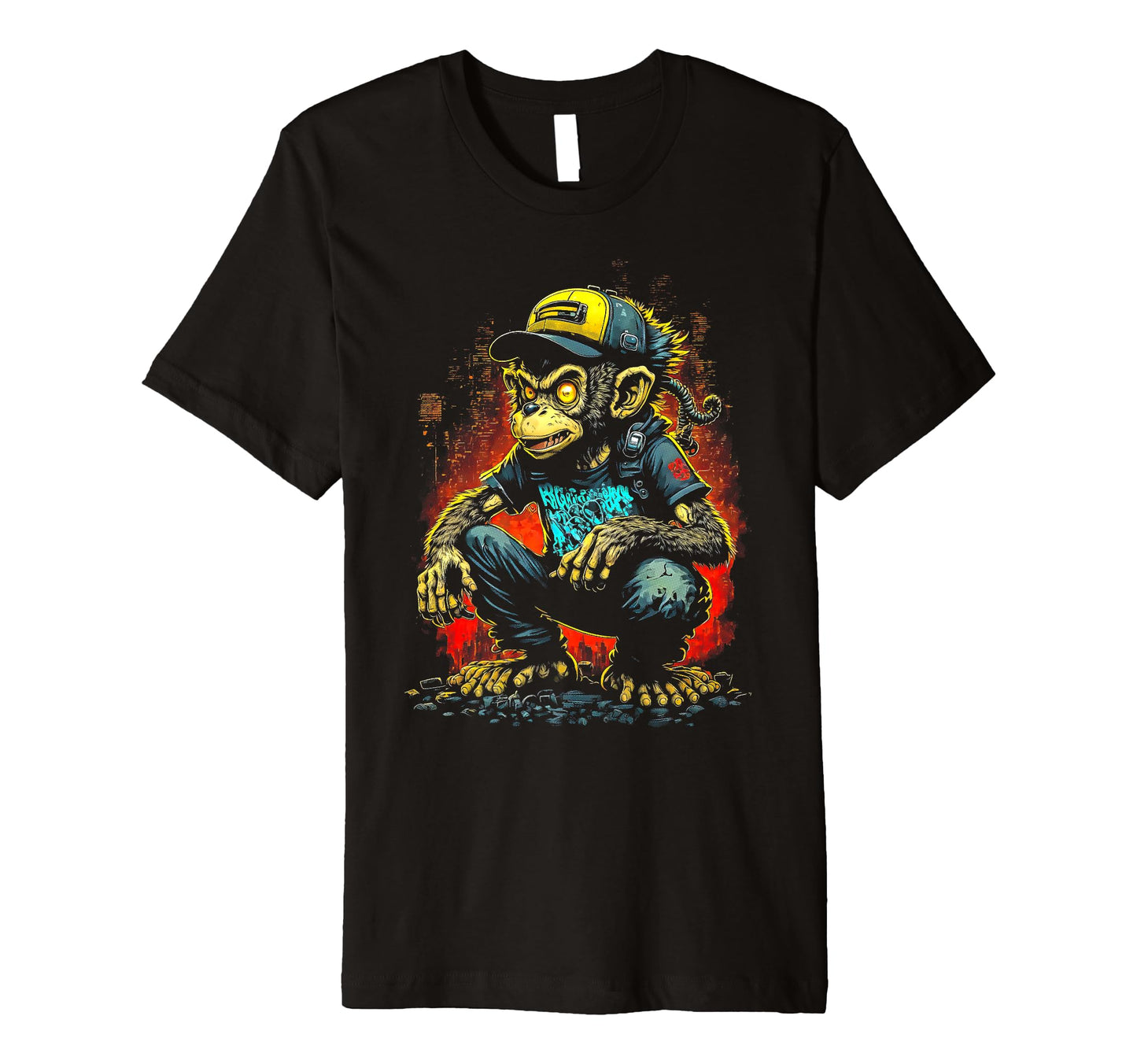 Hip Hop Monkey Old School Hip T-Shirt - Casual Everyday Wear for Adults - T-Shirt, Sweatshirt, Hoodie