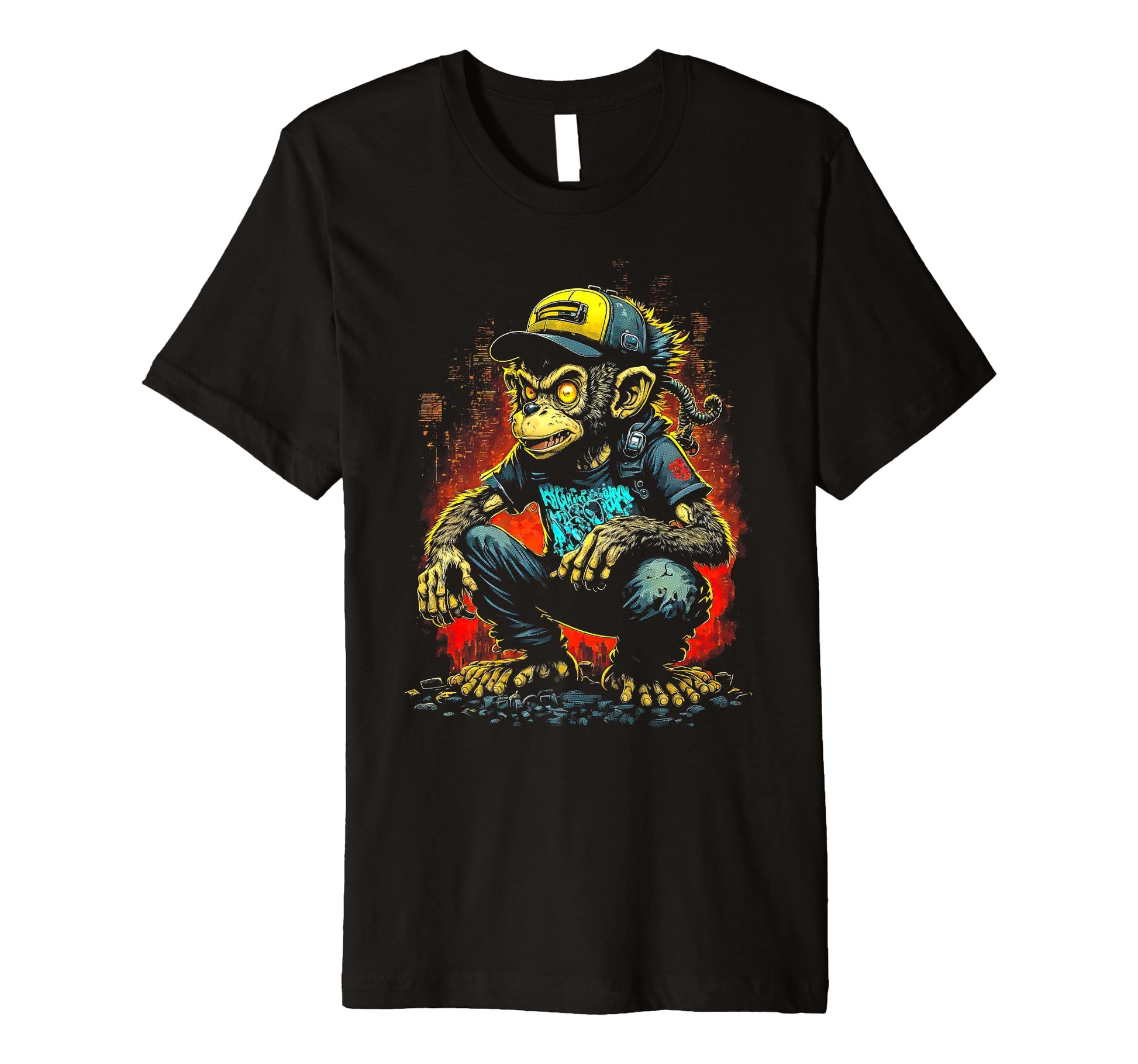Hip Hop Monkey Old School Hip T-Shirt - Casual Everyday Wear for Adults - T-Shirt, Sweatshirt, Hoodie