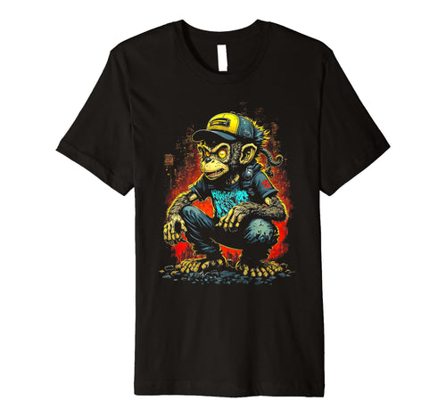 Hip Hop Monkey Old School Hip T-Shirt - Casual Everyday Wear for Adults - T-Shirt, Sweatshirt, Hoodie
