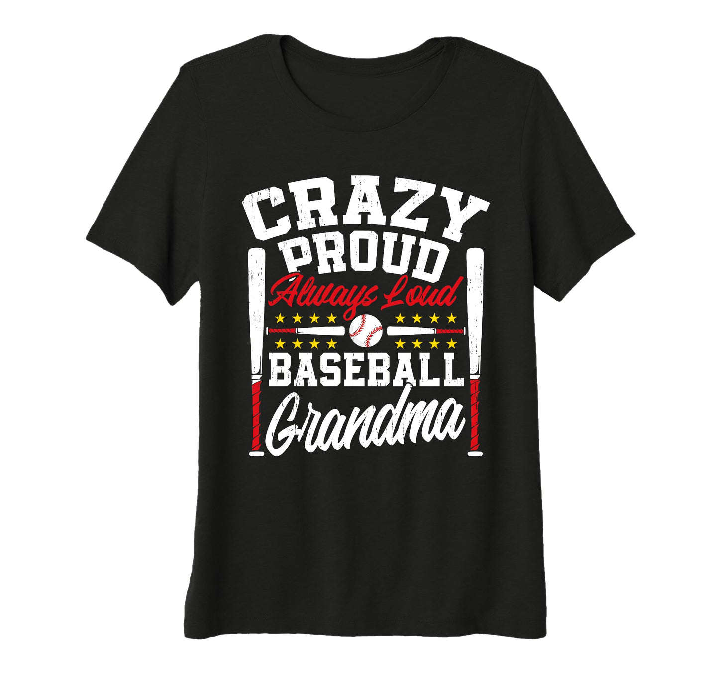 Womens Crazy Proud Always Loud Funny T-Shirt - Minimalist Print Men Women - T-Shirt, Sweatshirt, Hoodie
