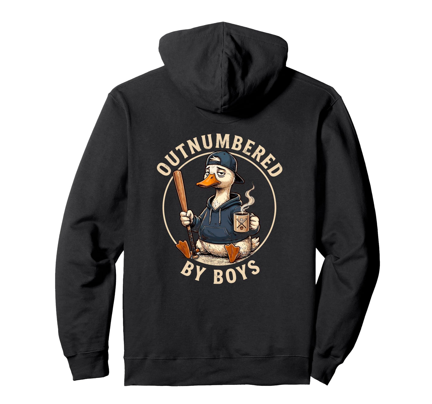Outnumbered Mom Funny Mom Goose Family Hoodie - Graphic Print Unisex - T-Shirt, Sweatshirt, Hoodie