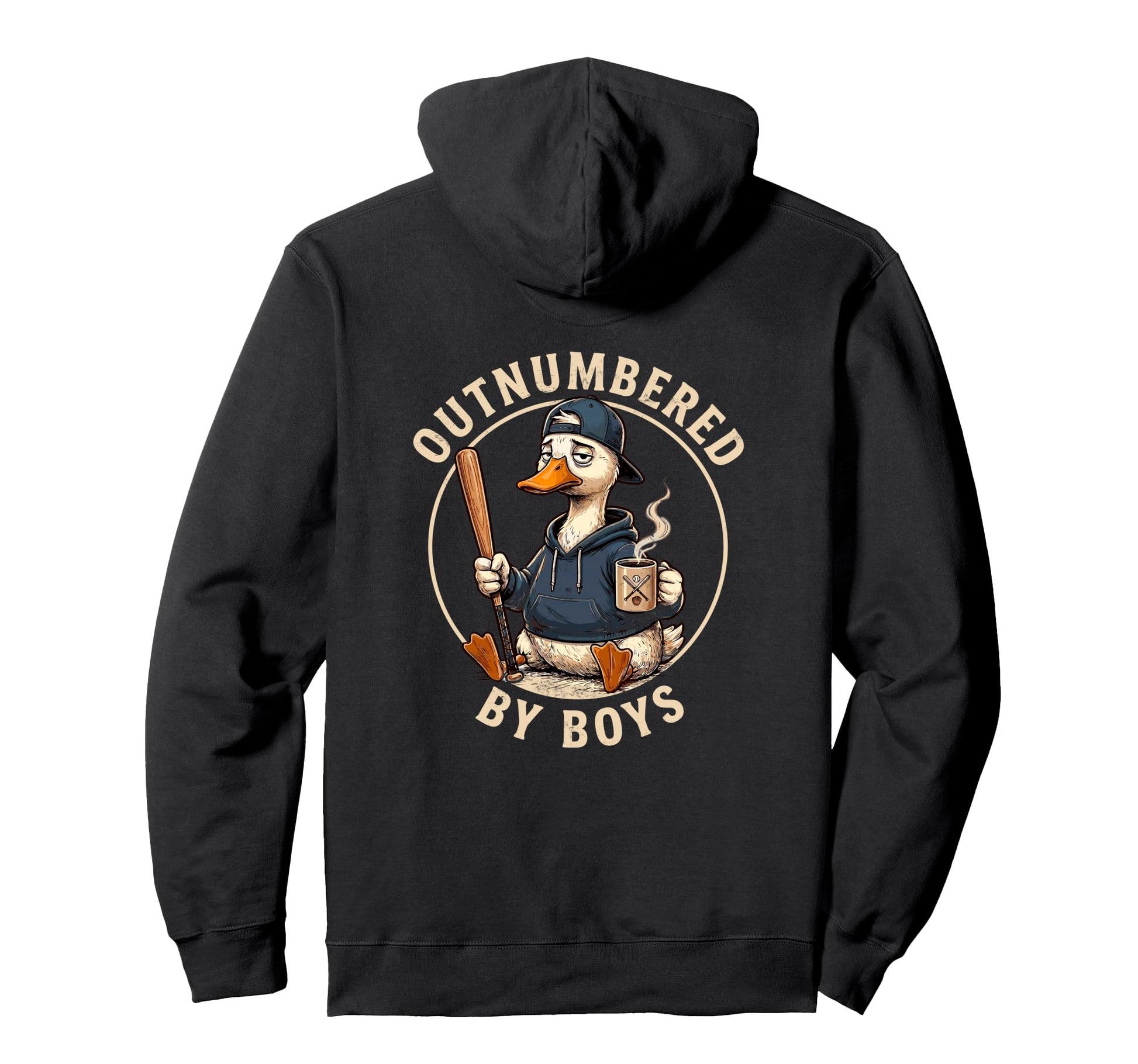 Outnumbered Mom Funny Mom Goose Family Hoodie - Graphic Print Unisex - T-Shirt, Sweatshirt, Hoodie