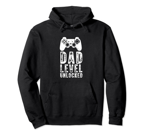 Gamer Dad Dad Level Unlocked Video Game Hoodie - Graphic Print Men Women - T-Shirt, Sweatshirt, Hoodie