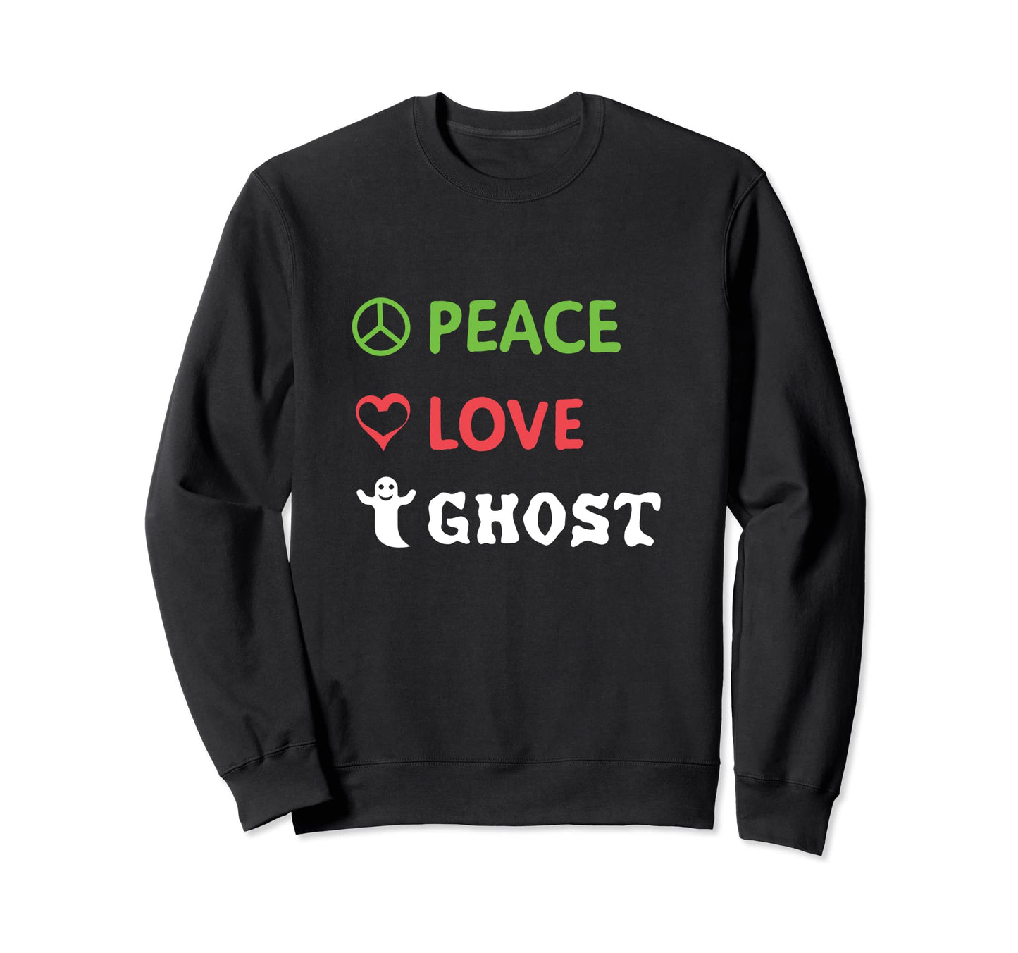 Halloween Scary Hippie Ghost Sweatshirt - Fun Novelty Design for Adults - T-Shirt, Sweatshirt, Hoodie