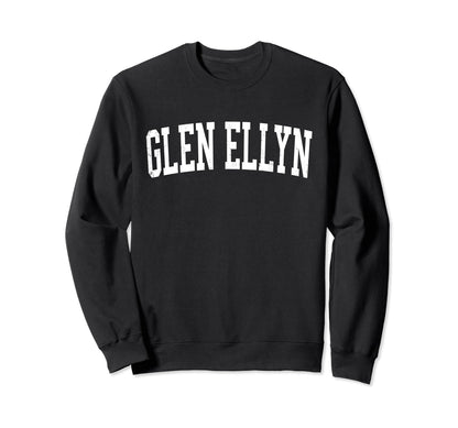 Glen Ellyn Il Distressed White Varsity Sweatshirt - Streetwear Style Unisex - T-Shirt, Sweatshirt, Hoodie