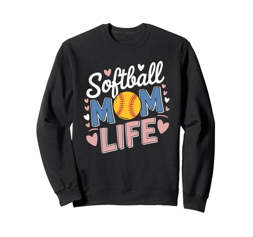 Softball Mom Life Baseball Sports Sweatshirt - Minimalist Print Men Women - T-Shirt, Sweatshirt, Hoodie