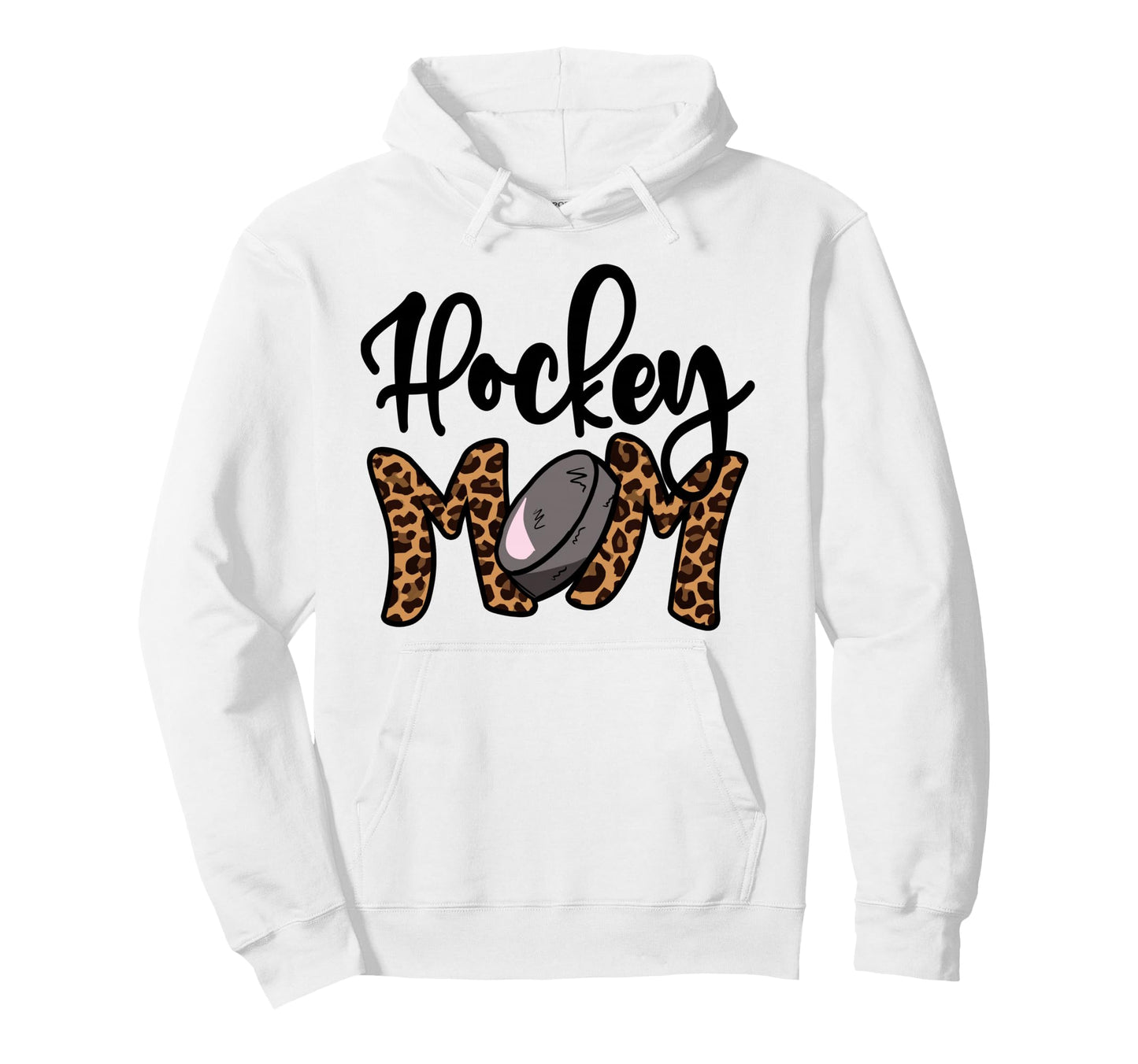 Hockey Mom Leopard Ice Hockey Mama Hoodie - Streetwear Style for Adults - T-Shirt, Sweatshirt, Hoodie