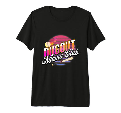 Dugout Mama Club Baseball Mom Baseball T-Shirt - Trendy Graphic Men Women - T-Shirt, Sweatshirt, Hoodie