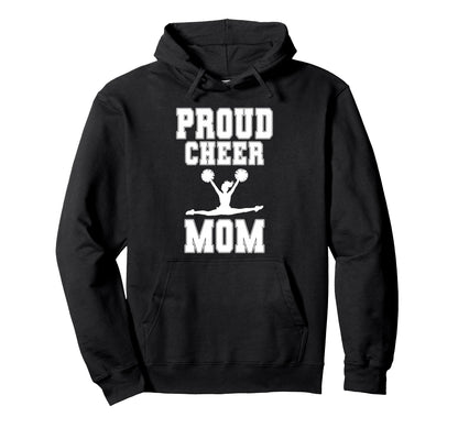 Proud Cheer Mom Game Day Sports Hoodie - Aesthetic Graphic for Adults - T-Shirt, Sweatshirt, Hoodie