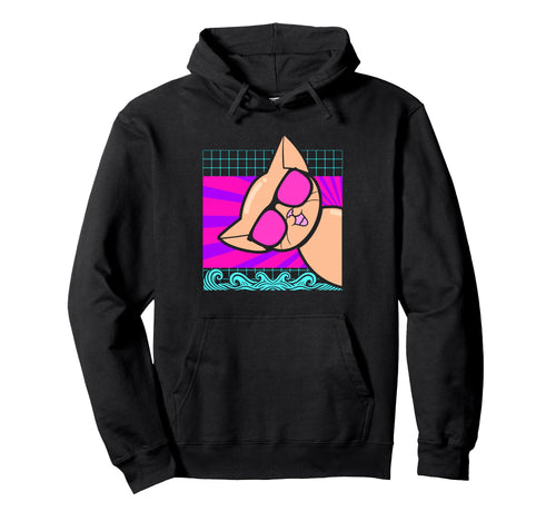 Aesthetic Vaporwave Outfits Cat Hoodie - Trendy Graphic for Adults - T-Shirt, Sweatshirt, Hoodie