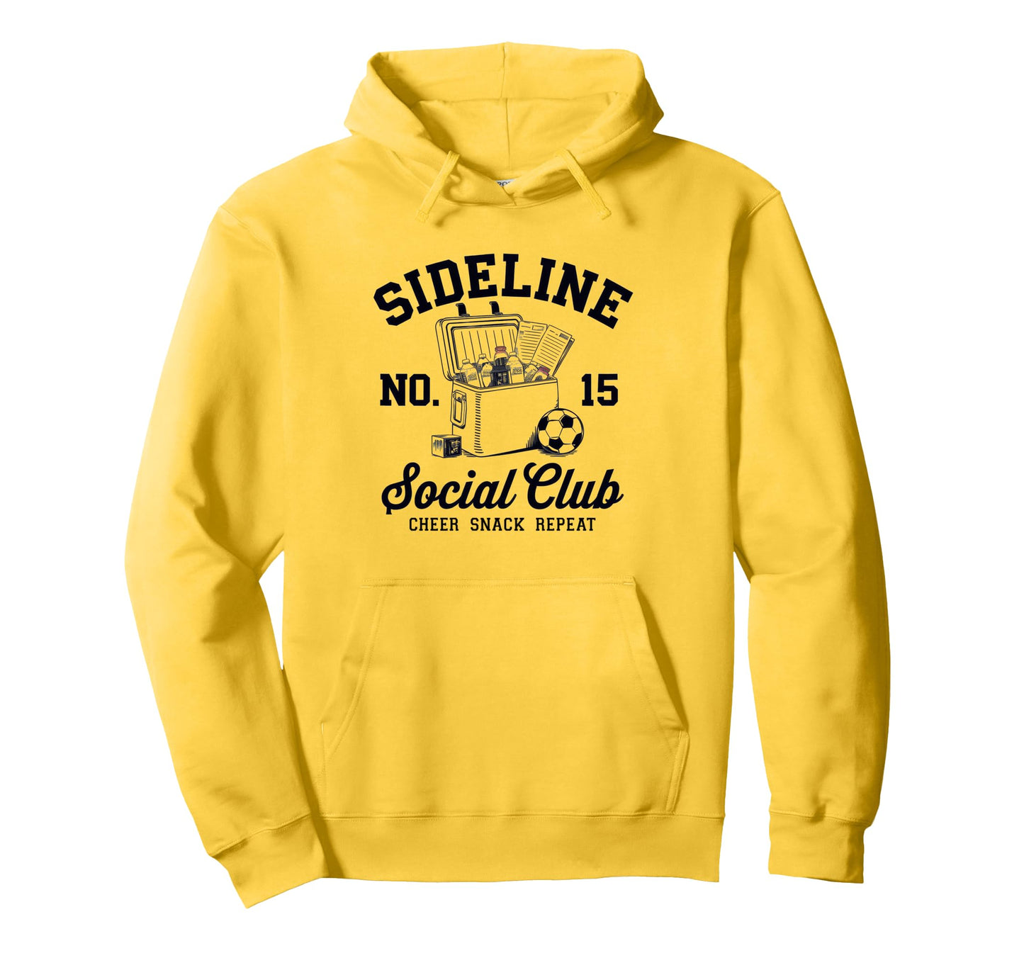 Sideline Social Club Soccer Mom Game Day Hoodie - Novelty Apparel Unisex - T-Shirt, Sweatshirt, Hoodie