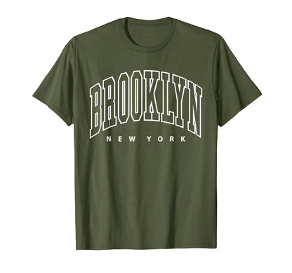 Brooklyn New York Nyc Varsity T-Shirt - Aesthetic Graphic for Adults - T-Shirt, Sweatshirt, Hoodie