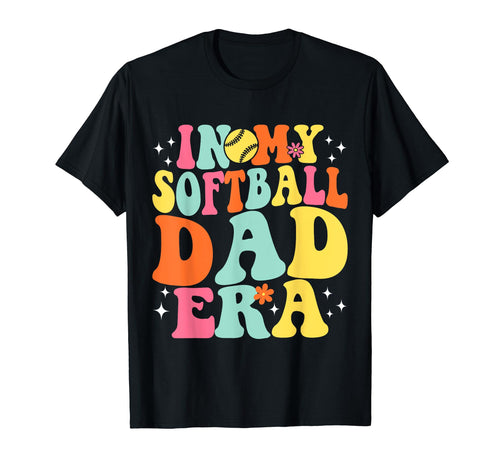 My Softball Dad Era Game Day Groovy T-Shirt - Custom Art Print Men Women - T-Shirt, Sweatshirt, Hoodie