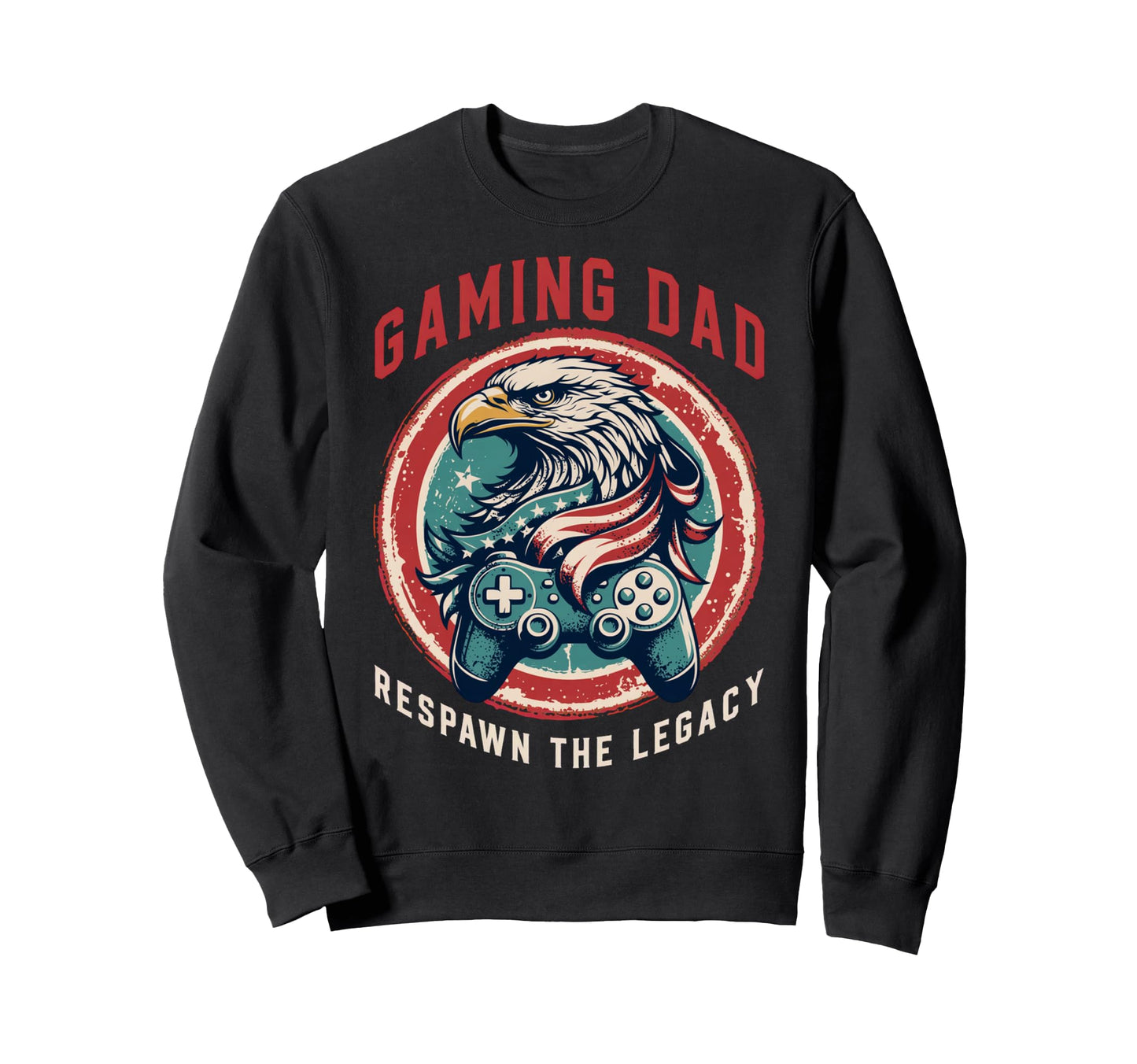 Respawn Legacy Usa Gaming Dad Sweatshirt - Novelty Apparel for Adults - T-Shirt, Sweatshirt, Hoodie