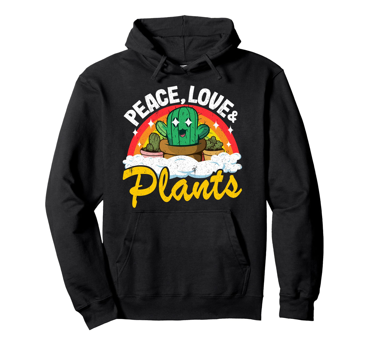 Peace Love Plants Rainbow Landscaper Hoodie - Custom Art Print Men Women - T-Shirt, Sweatshirt, Hoodie