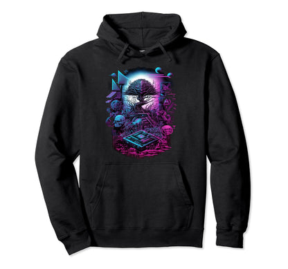 Vaporwave Aesthetic Psychedelic Trippy Hoodie - Fun Novelty Design Unisex - T-Shirt, Sweatshirt, Hoodie