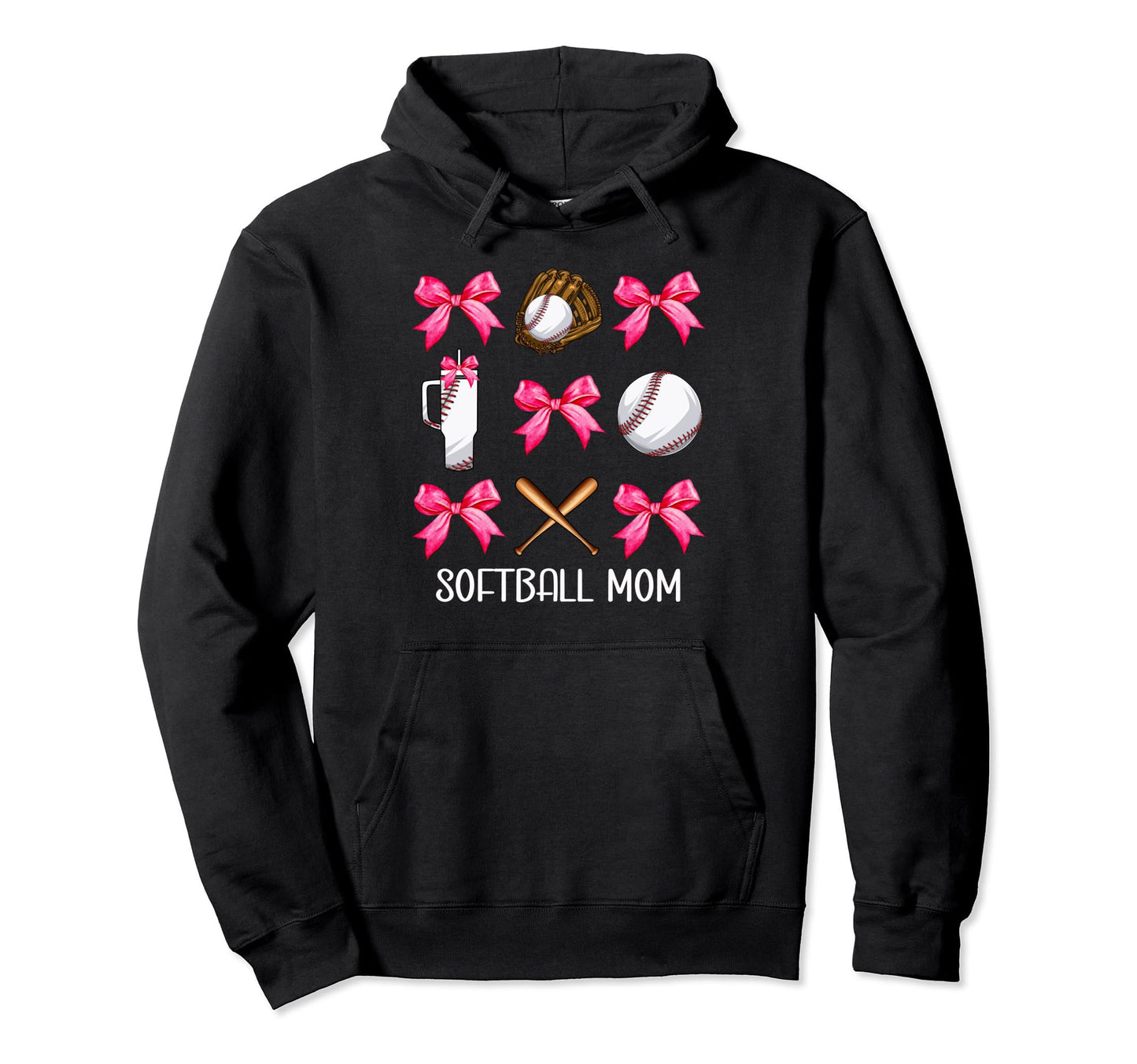 Funny Baseball Mom Era Bows Baseball Hoodie - Streetwear Style Men Women - T-Shirt, Sweatshirt, Hoodie
