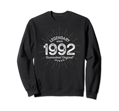 Legendary Since 1992 Birth Year Sweatshirt - Graphic Print for Adults - T-Shirt, Sweatshirt, Hoodie