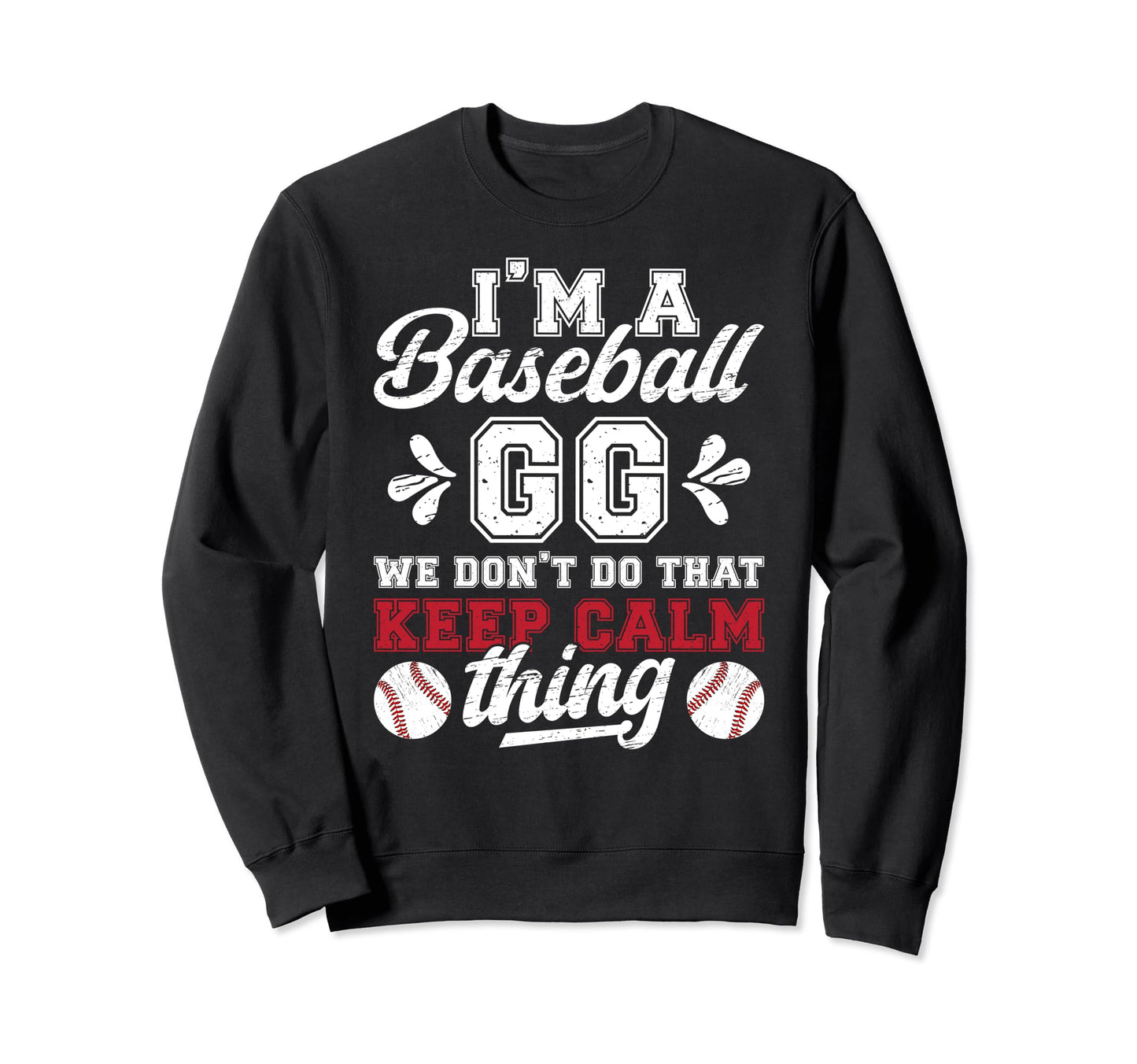 Im Baseball Gg Grandma Gg Sweatshirt - Aesthetic Graphic for Adults - T-Shirt, Sweatshirt, Hoodie
