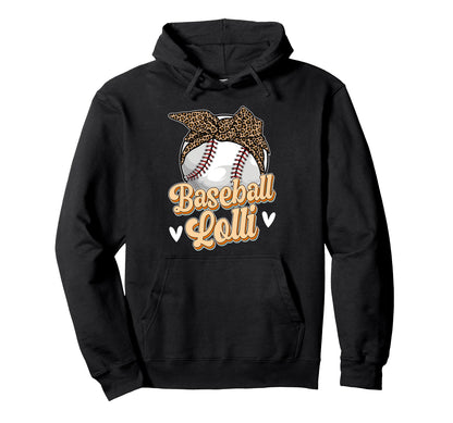 Baseball Lolli Leopard Grandma Lolli Hoodie - Aesthetic Graphic for Adults - T-Shirt, Sweatshirt, Hoodie