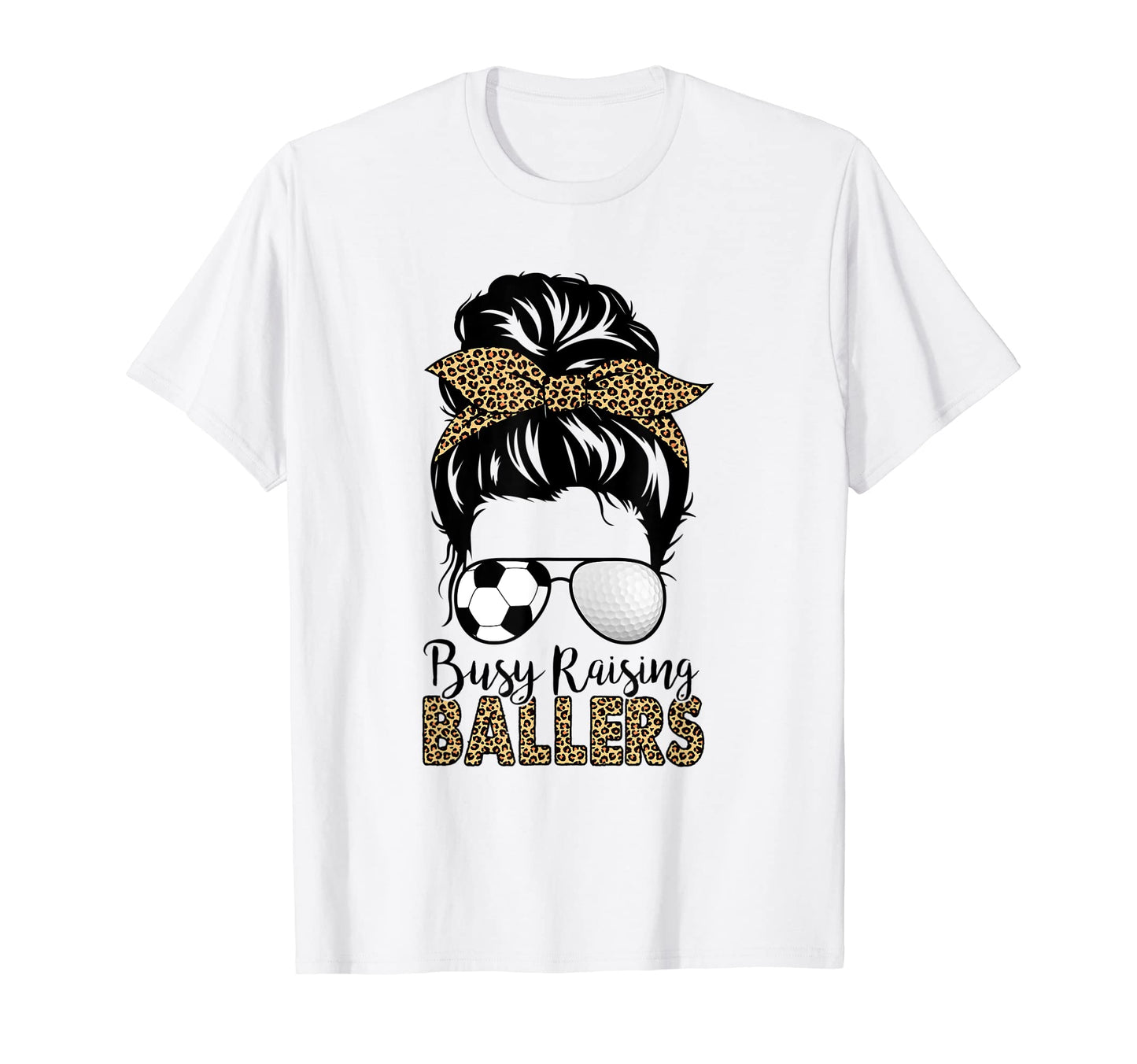 Busy Raising Ballers Soccer And Golf T-Shirt - Minimalist Print for Adults - T-Shirt, Sweatshirt, Hoodie