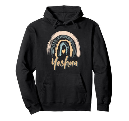 Boho Rainbow Heart Religious Hoodie - Custom Art Print for Adults - T-Shirt, Sweatshirt, Hoodie