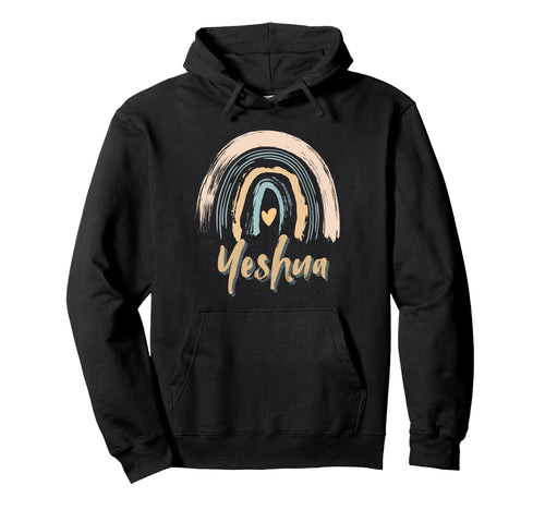 Boho Rainbow Heart Religious Hoodie - Custom Art Print for Adults - T-Shirt, Sweatshirt, Hoodie
