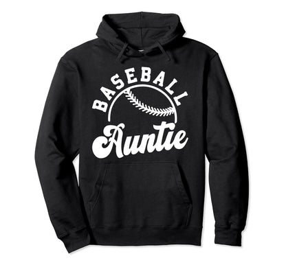 Baseball Auntie Matching Baseball Team Hoodie - Graphic Print Men Women - T-Shirt, Sweatshirt, Hoodie