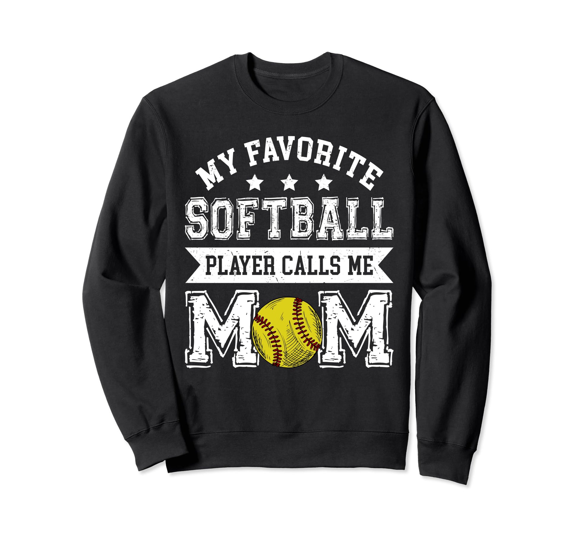Softball Mom My Favorite Softball Sweatshirt - Unique Graphic Men Women - T-Shirt, Sweatshirt, Hoodie